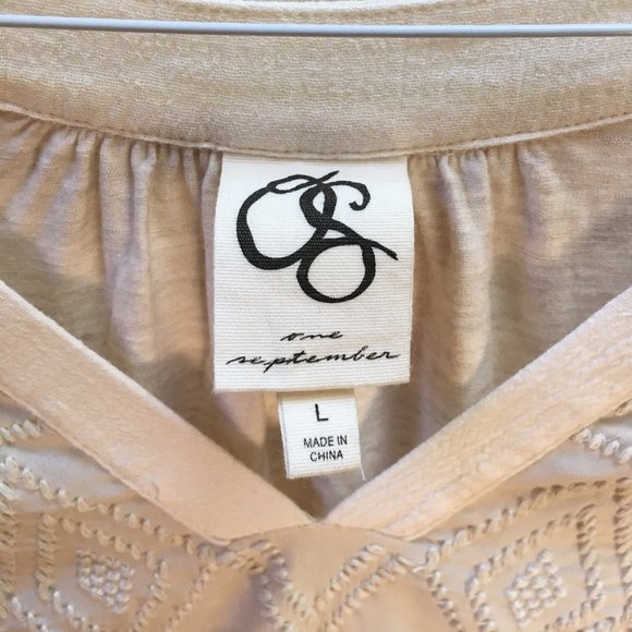 Anthropologie One September mixed media blouse - L - Picture 3 of 6